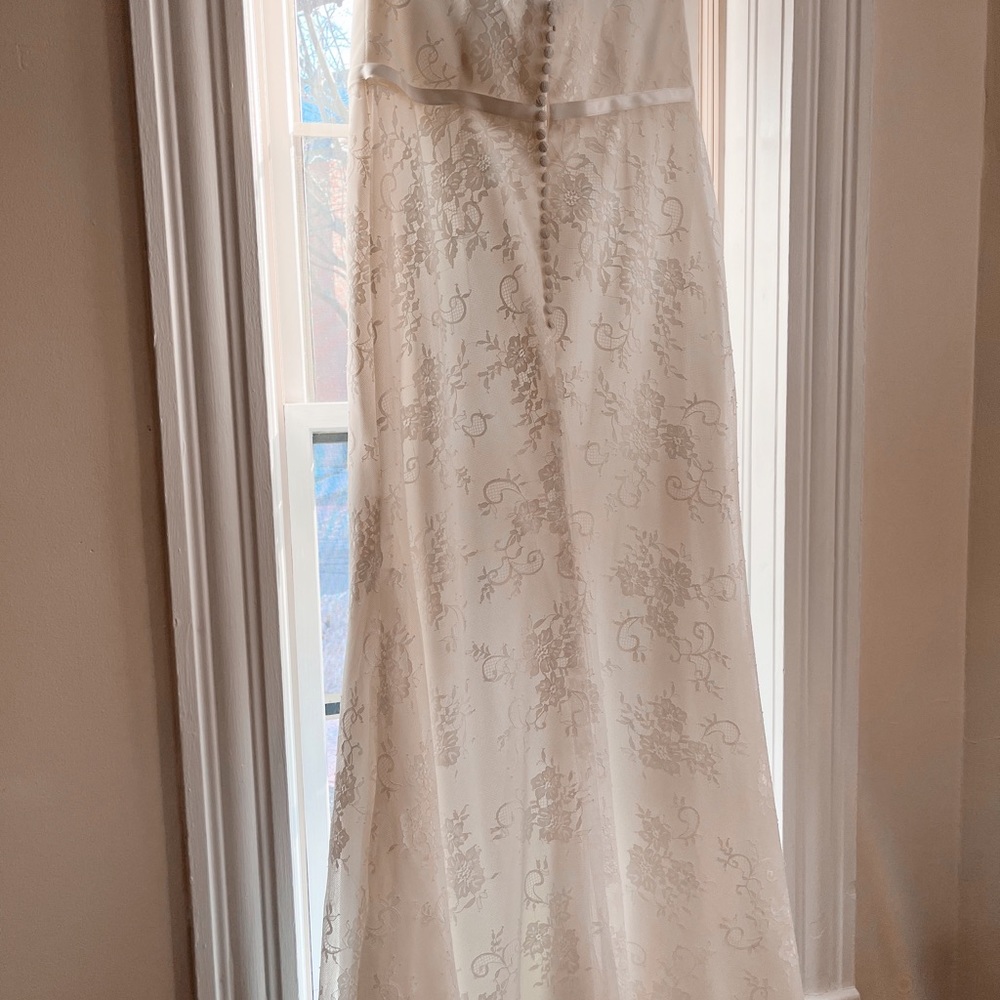 Ivory Lace Strapless Wedding Dress - NWT - Picture 7 of 16